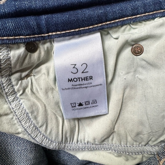 MOTHER Denim Double Fray Circle Midi Skirt Frayed Hem - Picture 3 of 5